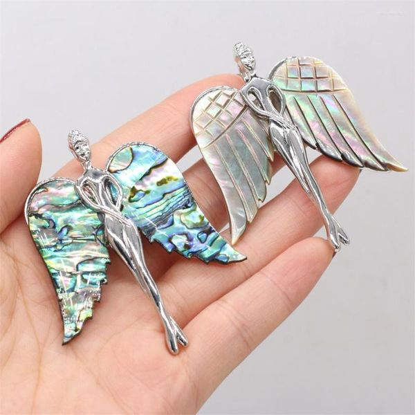 Подвесные ожерелья yachu Natural Shell Abalone Black Wing Brooch для ювелирных изделий изготовления колье с серьгой подарком