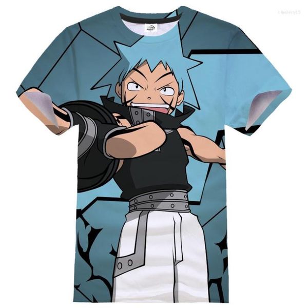 Camisetas de camisetas masculinas comedor de alma 3D T-shirt Anime Padrão de cosplay Man Woman Sport Casual O-pescoço