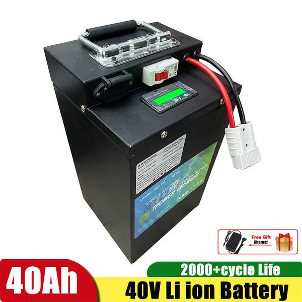 48V 40AH Bateria de íons de lítio embutido 50A BMS adequado para bicicleta elétrica e motocicleta de 200w-200w-200w e bateria de motocicleta