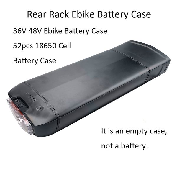 Evelo ebike Battery Case 36V 48V задний стойка пустое батарея 52pcs 18650 держатель сотовой связи