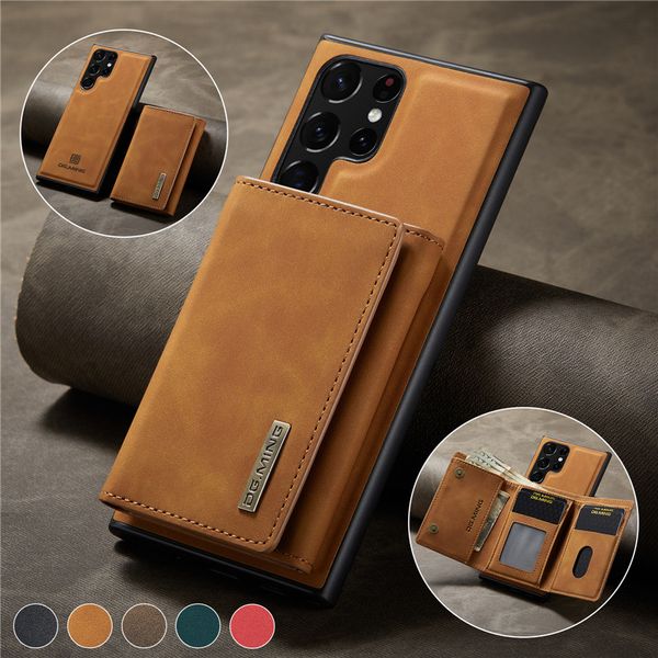 2-in-1 abnehmbare Folio-Handyhüllen für Samsung Galaxy Folding Z Fold3 Fold4 5G S23 Ultra S22 Plus S21 S21FE S20 S20FE Note20 Google Pixel 7 7Pro Leder Wallet Back Cover