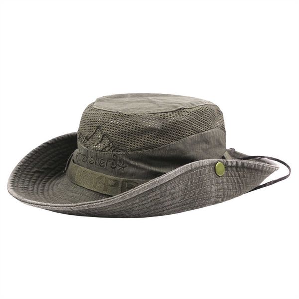 Chapéus de aba larga Douhoow New Summer Men Men Bucket Hats Carta bordada masculino Big Brim Hat Sun Hat Antiuv Fisherman's Hat Outdoor Basa respirável R230214
