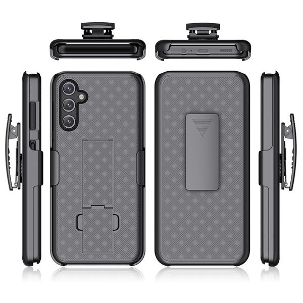 Custodia per fondina con clip da cintura Defender per Samsung Galaxy A14 5G S22 Plus S23 Ultra Note 20 A13 A23 A33 A53 Cover con cavalletto