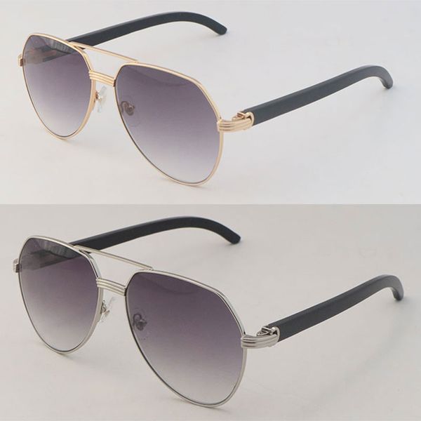 Original schwarze Büffelhorn-Sonnenbrille für Damen, große runde Rahmen, Designer-Unisex-Sonnenbrille 0273S, Spiegelbrille, luxuriöse Horn-Brillenfassung für Herren, Größe 61