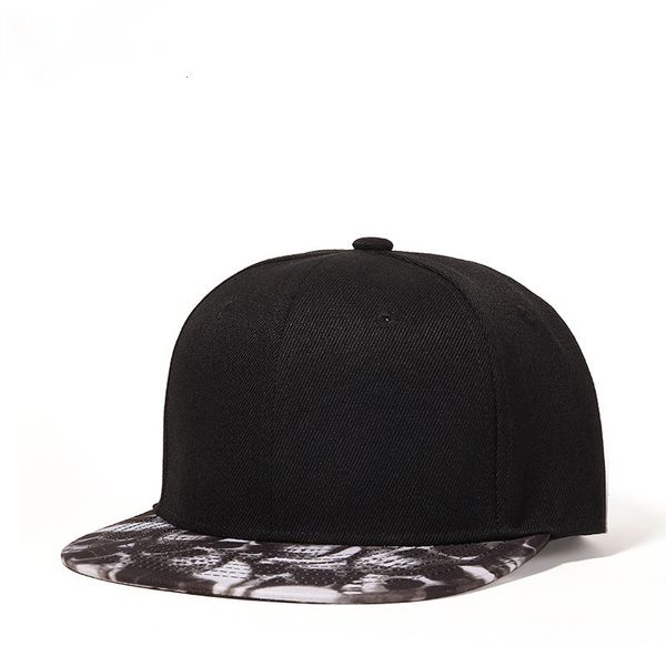 Beanieskull Caps Black Hip Hop Hat Men Skeleton Impred Brim 230214