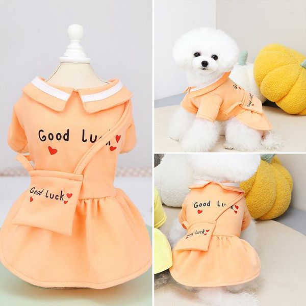 Abbigliamento per cani Zaino per animali domestici Gonna Kindergarten Princess Letter Print Style Sweet Universal Cute