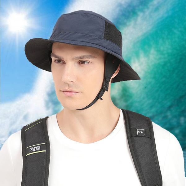 Largura de chapéus de aba largo estilo de lazer de lazer respirável esportes de protetor solar de pescadores, adequados para atividades ao ar livre de homens e mulheres 230214