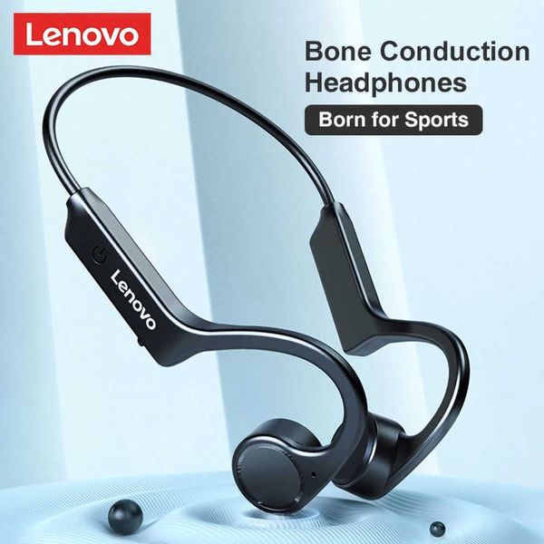 Headsets Lenovo X4 TWS Knochenleitung Bluetooth-Kopfhörer Sportkopfhörer Wasserdichtes kabelloses Headset mit Mikrofon Ohrbügel Bass Hifi Stereo J230214