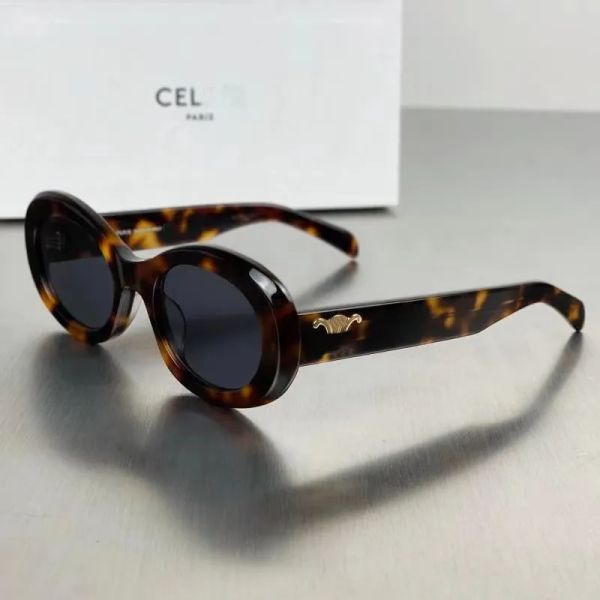 Designermarke, modische Sonnenbrille, luxuriöse Outdoor-Sommer-Retro-Katzenaugen-Sonnenbrille für Damen, CE Arc de Triomphe, oval, französische High-Street-DSA