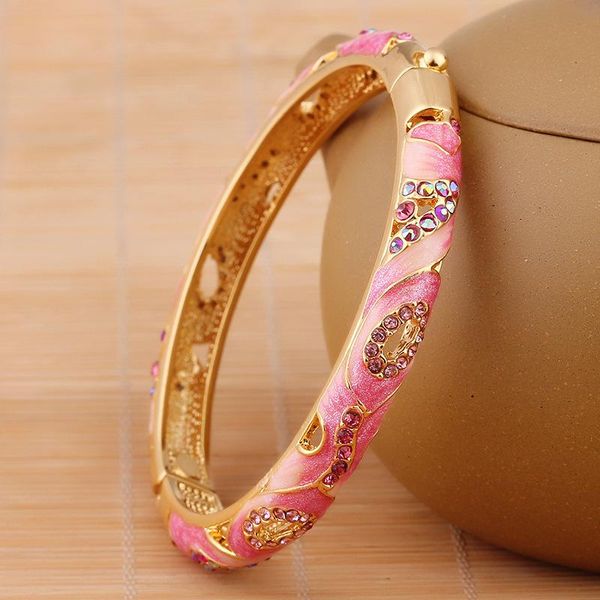 Bangle Beijing Authentic Cloisonne Bracelet Женский национальный стиль ретро-модный высококлассный эмале