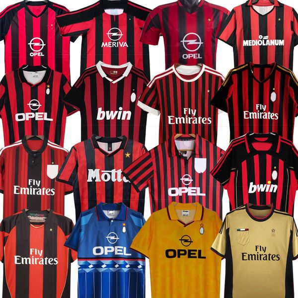 Retro futbol formaları 02 03 04 05 06 07 09 10 11 12 13 14 15 AC KAKA MILAN IBRAHIMOVIC MALDINI futbol formaları 88 89 90 91 92 94 95 96 forma