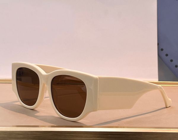 Óculos de sol marrom marfim para mulheres grandes tons de sol sunnies tons occhiali da sola de proteção ao ar livre UV400 com caixa
