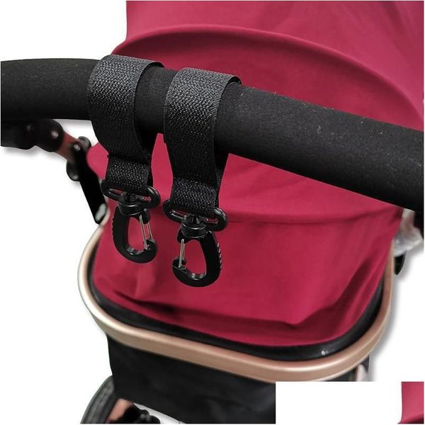 Kinderwagen-Teile-Zubehör, 2 Stück, robuste Zubehörhaken, Rollstuhl-Kinderwagen-Taschenhaken, Kinderwagen-Shop, Clip-Zubehör, Kinderwagen-Drop, Dhun5