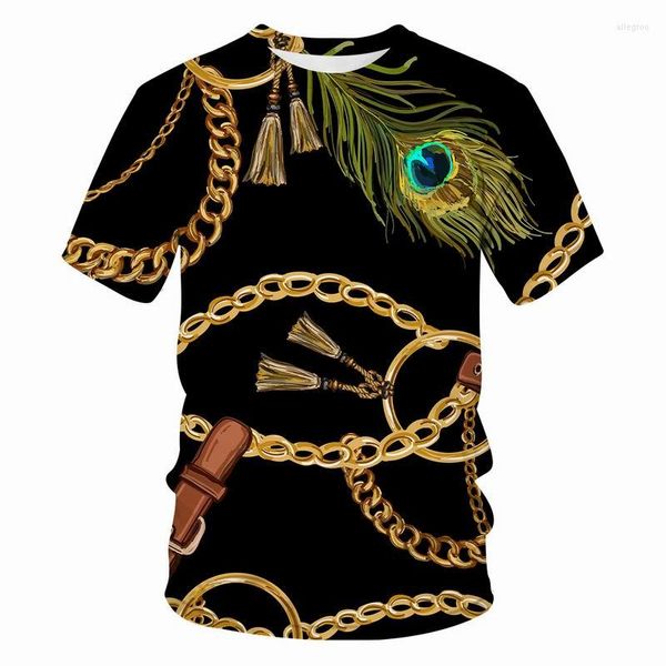 Männer T Shirts Kette Serie T-shirt Mann der Hemd 3D Druck T-Shirts Harajuku männer Frauen Hip Hop Tops tees Streetwear Herren Kleidung