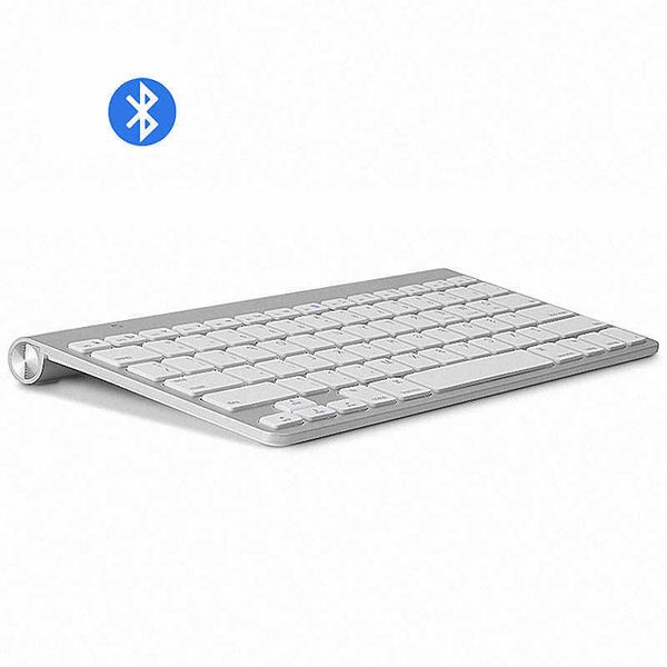 Tastaturen Hochwertige, ultraschlanke Bluetooth-Tastatur mit Stummschaltung für Tablets und Smartphones, kabellose Tastatur für iOS, Android und Windows T230215