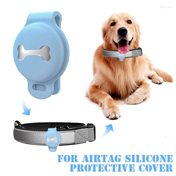 Abbigliamento per cani Localizzatore di animali domestici Smart Tracker Cover Guscio indossabile Bluetooth Cat Posizione anti-perdita per Air Tag Finder Custodia protettiva