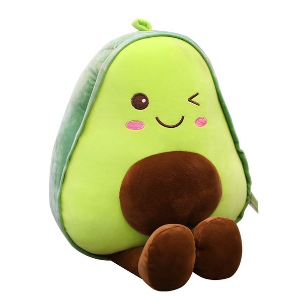 30 cm Avocado-Wurfkissen, gefüllte Obstpuppe, entzückendes grünes Kissen, super süßes Kinder-Plüschspielzeug