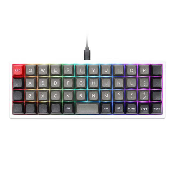 Tastaturen CSTC40 40 RGB 40 % Hot-Swap-fähige mechanische Tastaturplatine, programmiert über VIA-Software, Makro-Firmware, RGB-Schalter Typ C Planck T230215