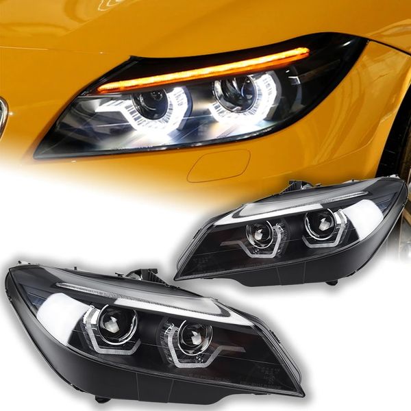 Luzes do carro para bmw z4 faróis 2009-2016 e89 led farol drl hid lâmpada de cabeça anjo olho bi xenon feixe acessórios automóveis