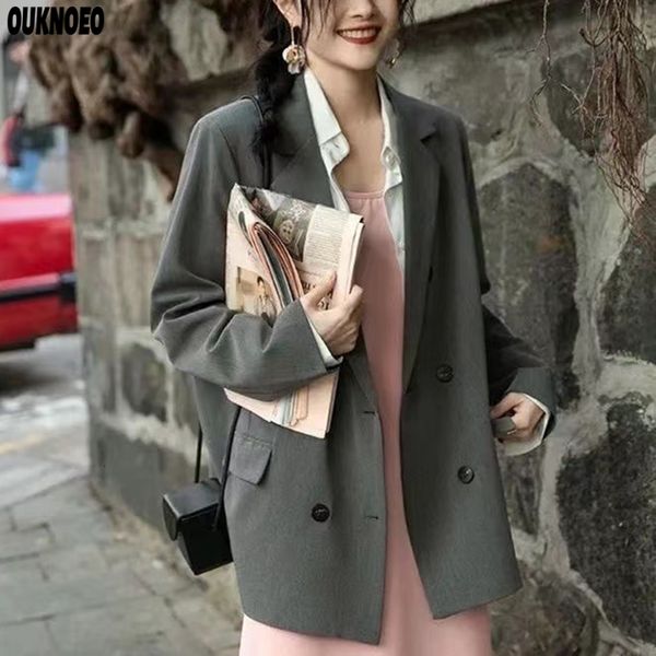 Trench da donna di lusso primavera cappotto corto elegante moda coreana giacca casual allentata 2023 estate sottile vestito sottile giacca a vento 230215