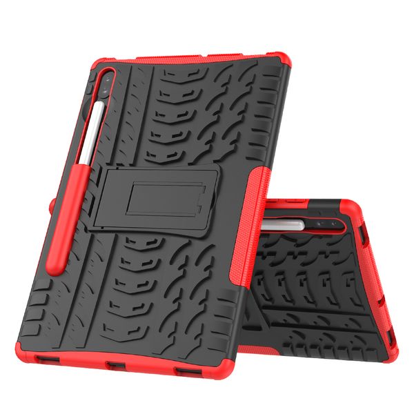 Casos de tablets de armadura para Samsung Tab S6 Lite 10.4 S5E 10,5 polegadas P613 P615 T860 T720 CASE PC Tampa de choque de silicone Slim