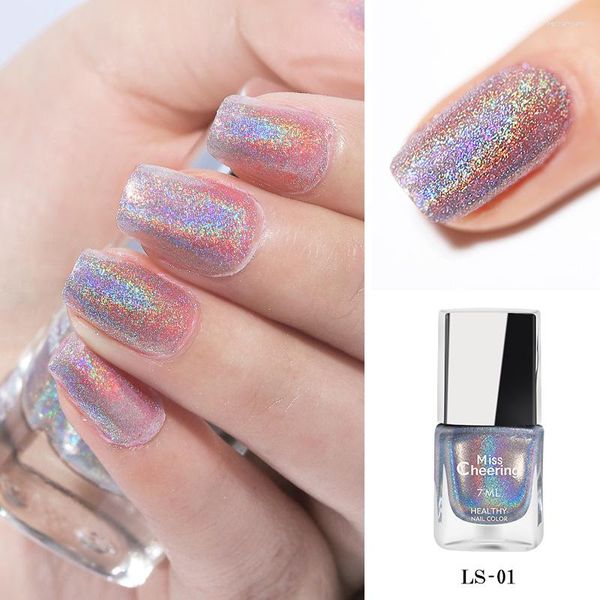 Esmalte de unha 1pc diamante laser 7ml lantejouno colorido fácil de colorir decoração de arte diy gel tslm1