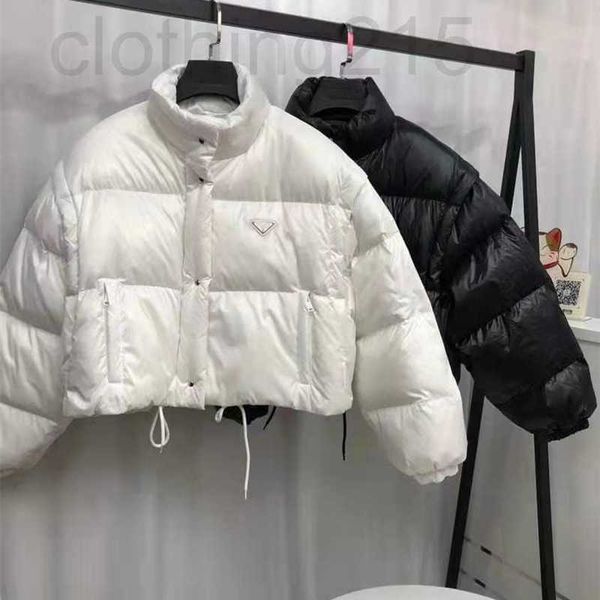 Giacca convertibile di design con piumino da donna per donna Cappotto corto imbottito con maniche staccabili invernali JZHZ