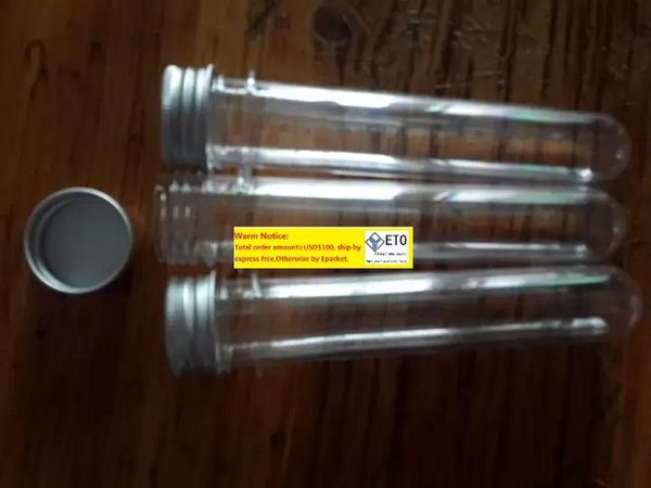 40 ml leere durchsichtige Kunststoff-PET-Masken-Reagenzglasflasche mit Aluminiumkappe, 300 Stück