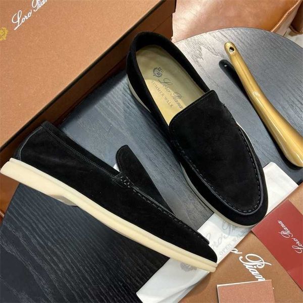 Loropiana Desiner Scarpe Online Scarpe Casual in Pelle Scamosciata da Donna Eleganti Scarpe da Tavolo Scarpe Pigri Elastiche Morbide DurevoliL6K2