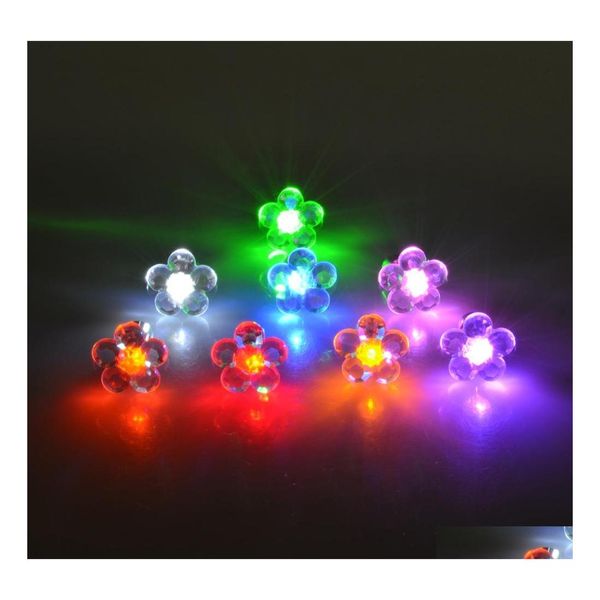 Ohrstecker Großhandel Blumenform LED-Ohrring Leuchten Bling Ohrstecker Tanz Party Kanal Drop Lieferung Schmuck Dhzxg