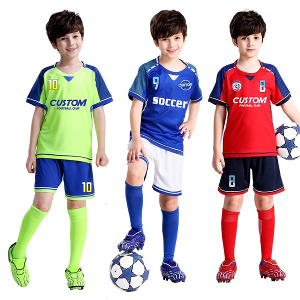 Футболки для улицы, оптовая продажа, персонализированные детские футбольные майки, высококачественная детская футбольная форма, футбольная майка для мальчика Y302 230215