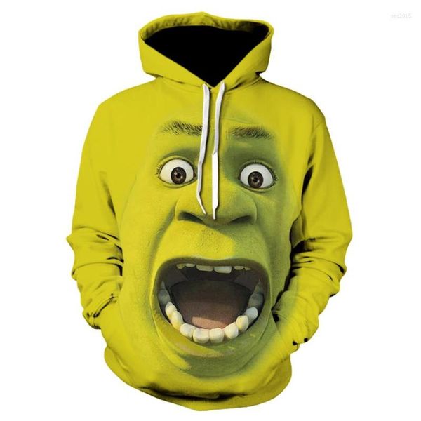 Felpe con cappuccio da uomo Cartoon Shrek 3d Stampato Harajuku Felpa con cappuccio da uomo / donna Anime Divertente Pullover con cappuccio Felpa da streetwear di alta qualità