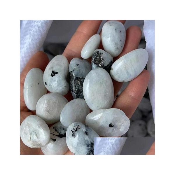 Artes e artesanato 100g Decora￧￣o de cristal natural Irregar Palm Stone Quartz Rock Cura Ore Chakra Mineral Energy Home Reiki Aquarium Drop Dho6r