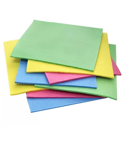 Strofinaccio Panni in spugna di cellulosa Eco-Friendly Nessun odore Riutilizzabile Pulizia spolverino per cucina assorbente decontaminazione non facile da toccare olio I0215FY5639