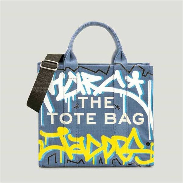 Corre￧￣o de bolsas baratas 60% de desconto em grande capacidade Tote bolsa de ombro de graffiti bolsas crossbody para pano casual feminino bolsa