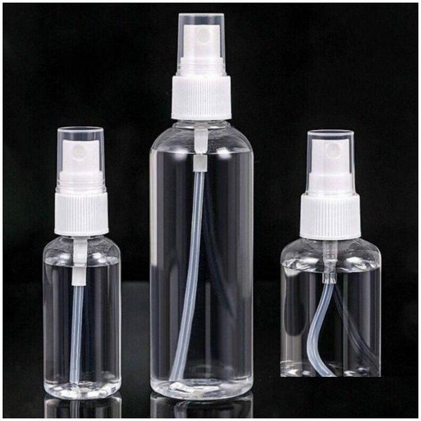 Bottiglia di profumo 30 50 75 Bottiglie spray in plastica per animali da 100 ml Set per la cura della pelle Pacchetto Consegna a goccia Salute Bellezza Fragranza Deodorante Dhsey