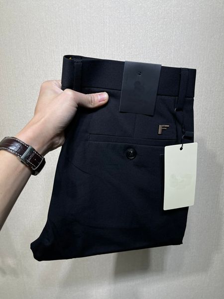 Pantaloni da uomo casual business di alta qualità, comodi pantaloni firmati da uomo in materiale elastico traspirante, marchio di lusso, primavera ed estate