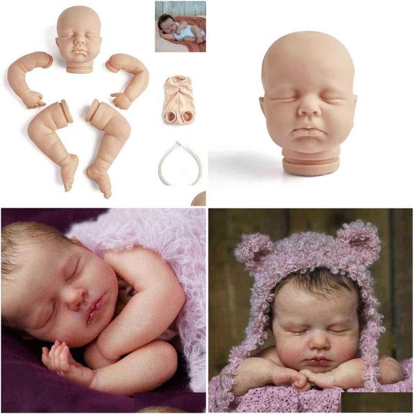 Dolls RSG Reborn Baby Doll 20 polegadas Loou LOOU LIVRE RECONTENO BEBE VINYL NOTMADO PARA MENINAS DIY BLANK KIT BRINHURY PRESENTE AA220325 DROP DHGM8