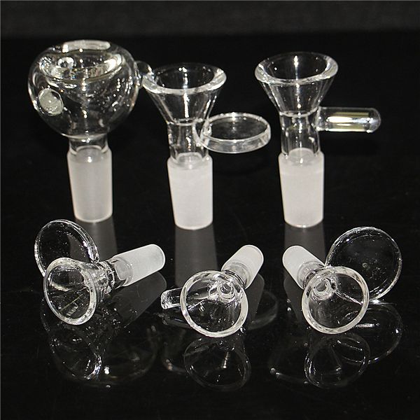Shisha-Glasbong-Schiebeschalen für Wasserpfeifen, Bongs, Raucherschale, Verbindungsgröße 10 mm, 14 mm, männliches Tabakbong-Schüsselstück, Dabber-Werkzeug, Aschefänger