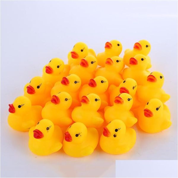 Bath Toys Baby Water Duck Mini patos de borracha amarela flutuante com garotos de banho de chuveiro Brinquedo de praia de praia 119 Z2 Drop Delt DHNVM