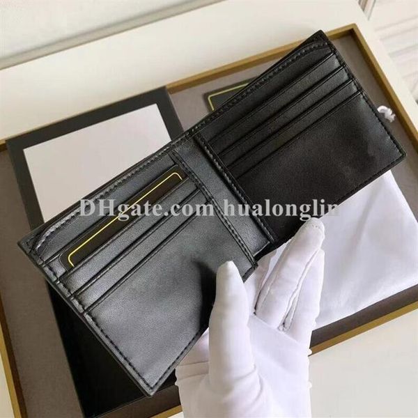 Moda Men Wallet Shortpurse Man Walets Bolsa Original Box Handbag Leather Tiger Snake Bee Wolf Holder Slot Cash272f