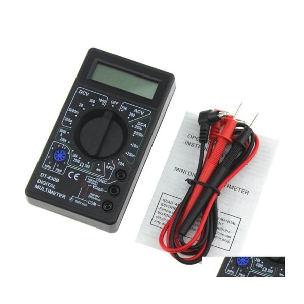 Multímetros Mtimeters Dt830B Mini Pocket Digital Mtimeter 1999 Contagens AC/Dc Amp Volt Ohm Tester Amperímetro Voltímetro Mti Meter Drop Del Dh5Ri