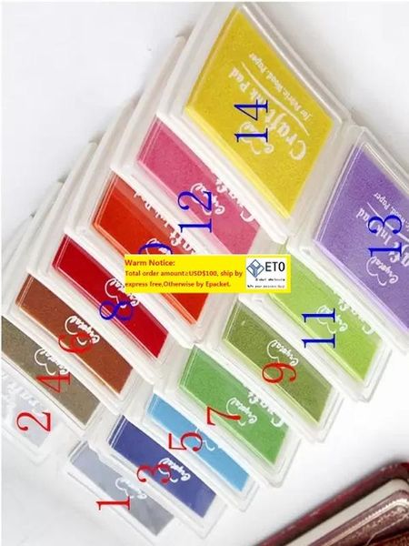 Nice carino Big Craft Ink Pad Stamp INKPAD Set per fai -da -te divertente lavoro 15 colori per scelta 200 pcslot