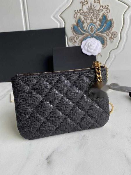 Luxus CC Brandbriefe Brieftaschen Plaid Kette Clutch A50168 Lambskin Diamond Muster Beutel