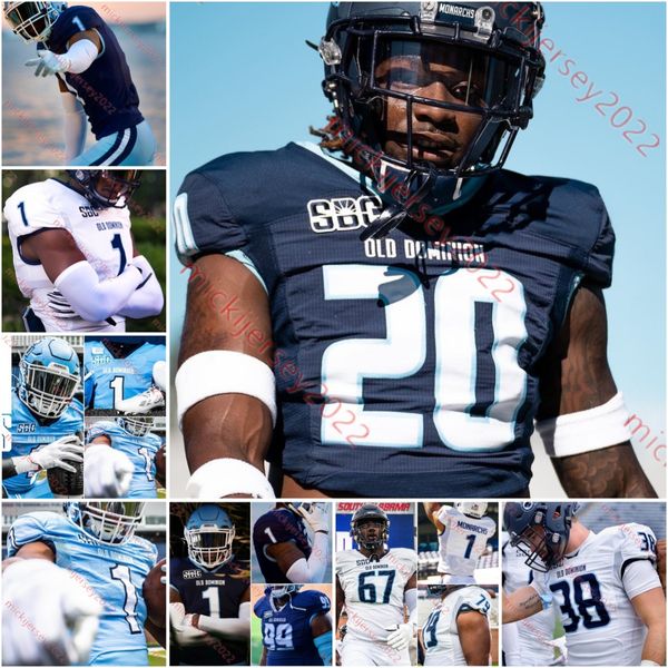 Maglia Old Dominion Monarchs cucita su misura Tyran Hunt Jordon Bly Keyshawn Hunter Curtis Nixon II Jahaad Scales Elijah Davis Maglia da calcio Old Dominion da uomo