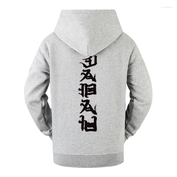 Felpe con cappuccio da uomo Autunno Inverno Cotone con cappuccio Moda Hip Hop Copricapo Felpe Kanji Print Felpa con cappuccio Plus Size 5xl