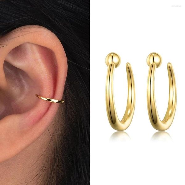 Brincos de backs Dowi Real Silver 925 Clipes de ouvido Anti alergia para mulheres homens Falsos corporais piercing jóias finas do presente