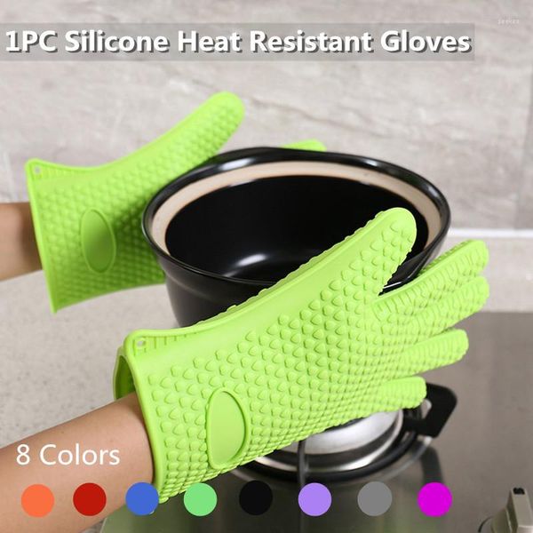 Tovagliette 1PC Guanto in silicone per uso alimentare Guanti da cucina resistenti al calore Guanti da cucina Accessori per forno per barbecue