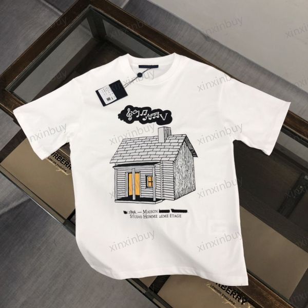 Xinxinbuy Men Designer Tee camise