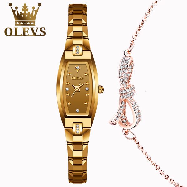 Armbanduhren OLEVS GoldRose Gold Uhren für Damen Wasserdicht Schlank Dünn Kleines Handgelenk Analog Diamant Quarz Damen Armbanduhren Elegant 230215